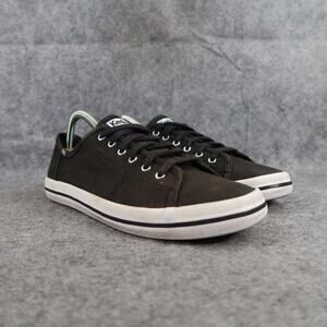 Keds Shoes Womens 8.5 Sneakers Casual Lifestyle Trainers Black Canvas Kickstart